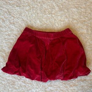 Tea Collection Red Velvet Bubble Mini Skirt Girls Size 5